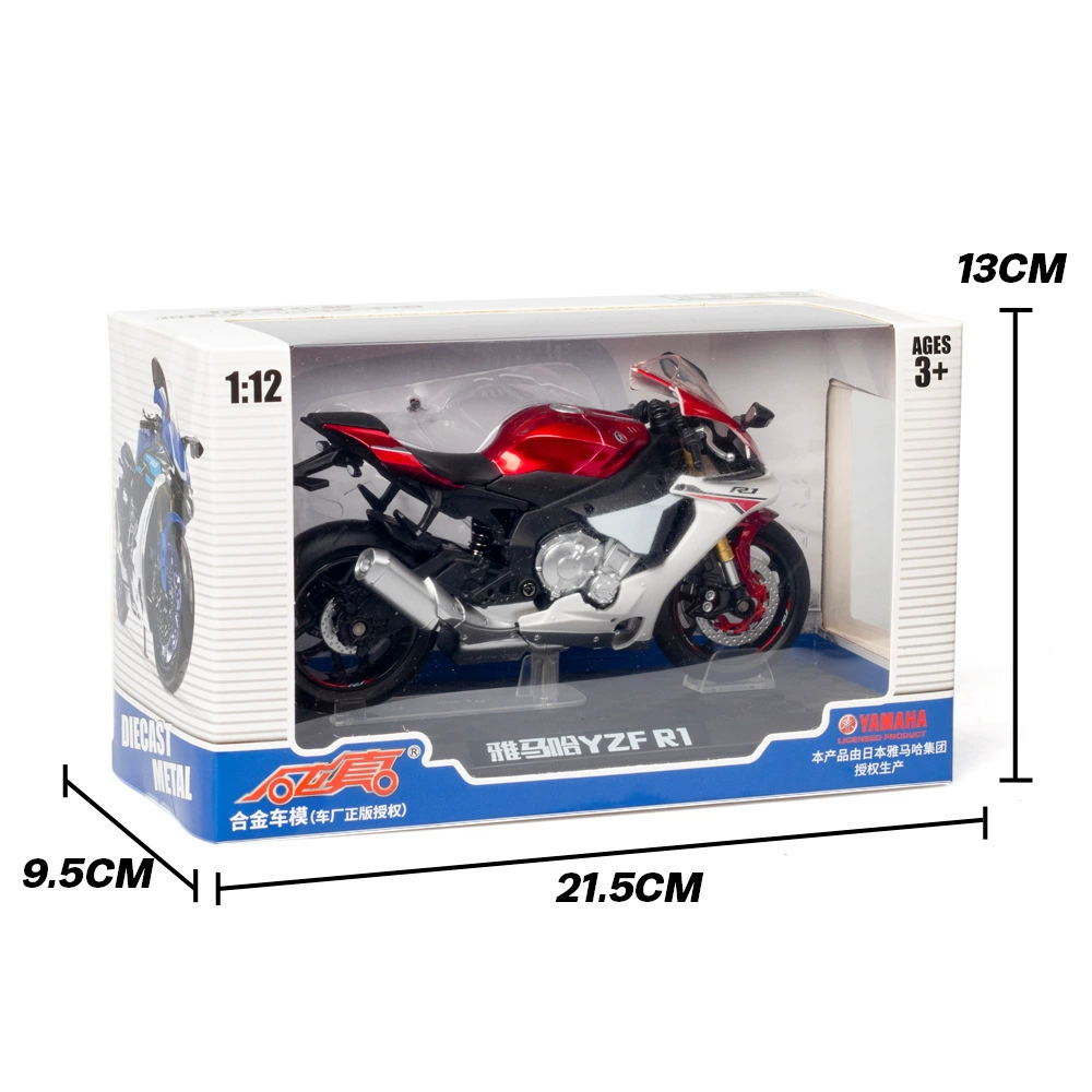 [Коробка] Caipa 1:12 модель коллекции алюминиевого мотоцикла Yamaha YZF-R1 и декоративный подарок для cross-border