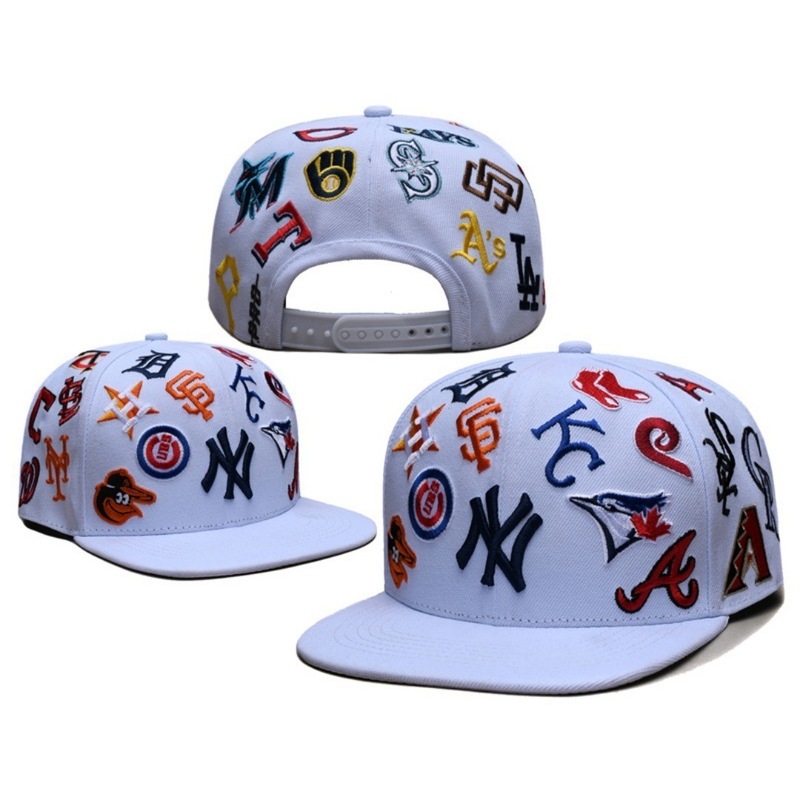 2025 新しいフルスタンダードクロスボーダー外国貿易 MLB アメリカンリーグチームキャップ NY ヤンキース野球帽調節可能なフラットつば|undefined