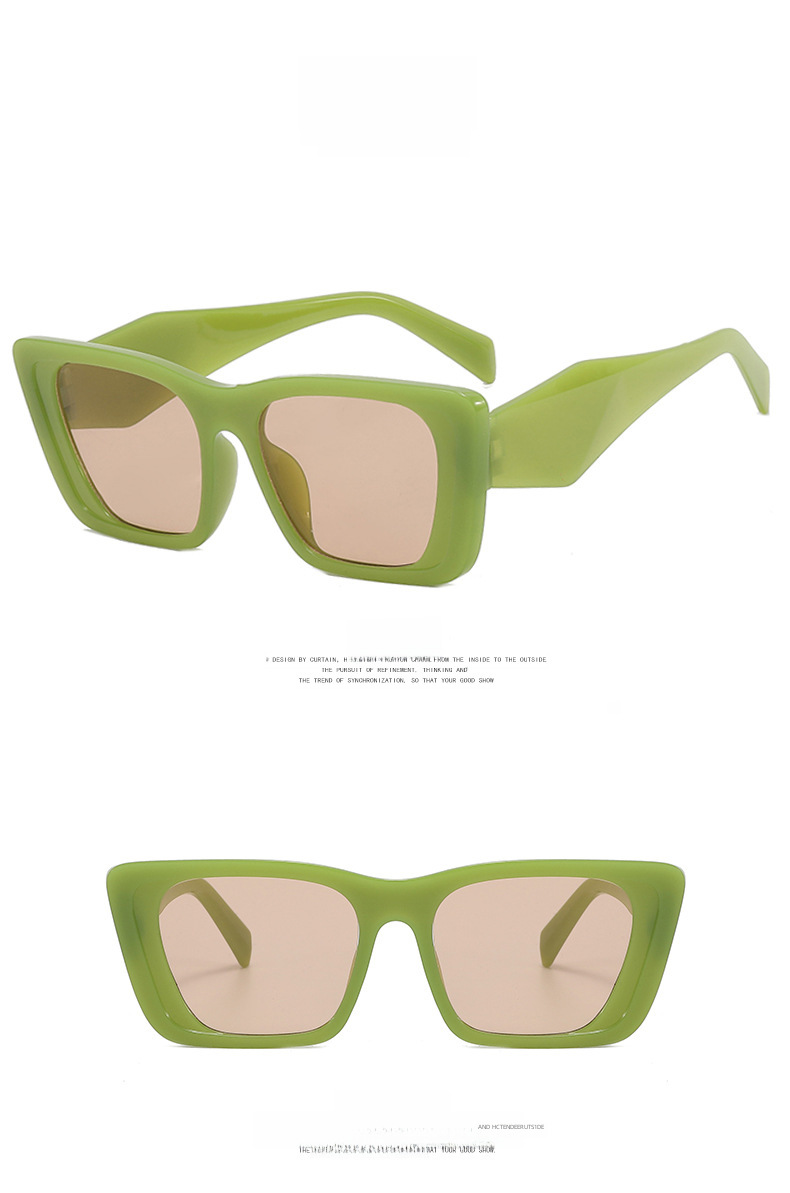 Grenzüberschreitende quadratische Sonnenbrille aus Europa und Amerika 2022 Neue Retro-P-Home-Sonnenbrille in Gelee-Farbe Net Red Sonnenbrille_voghion.com