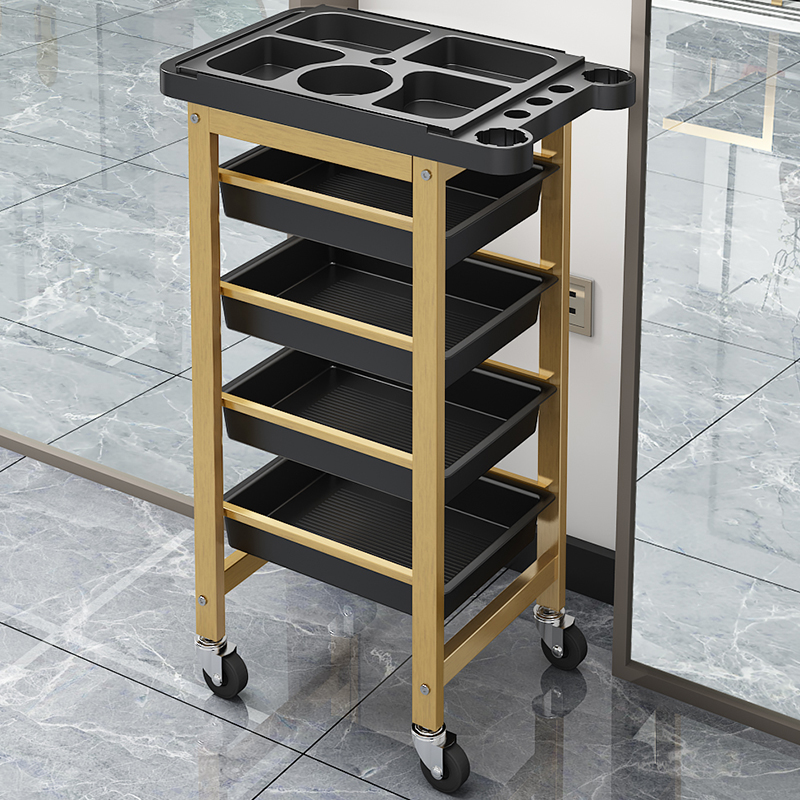 Nuevo cochecito de peluquería, carrito de herramientas, estante multifuncional, carrito de barra de peluquería, barbería, carrito de teñido en caliente al por mayor