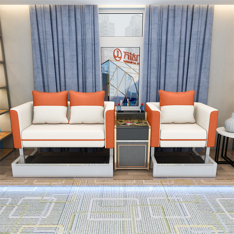 라이트옐로우 H-3인승-베이지/오렌지레드