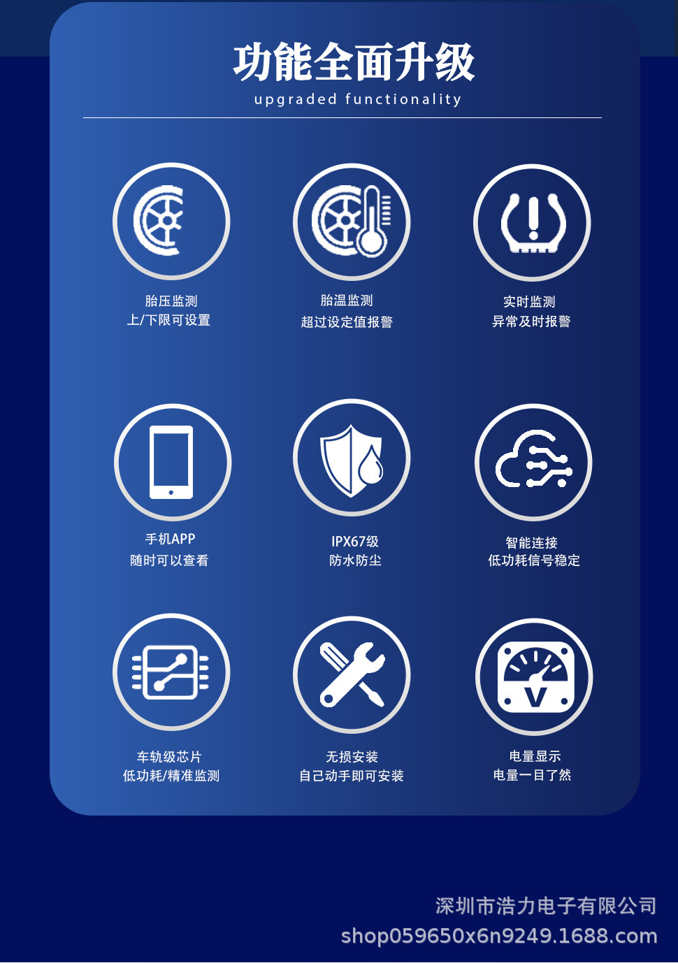 Motorcycle Tire Pressure Monitor Mobile Phone Wireless Bluetooth Motorcycle Electric Vehicle External Sensor Tire Detector