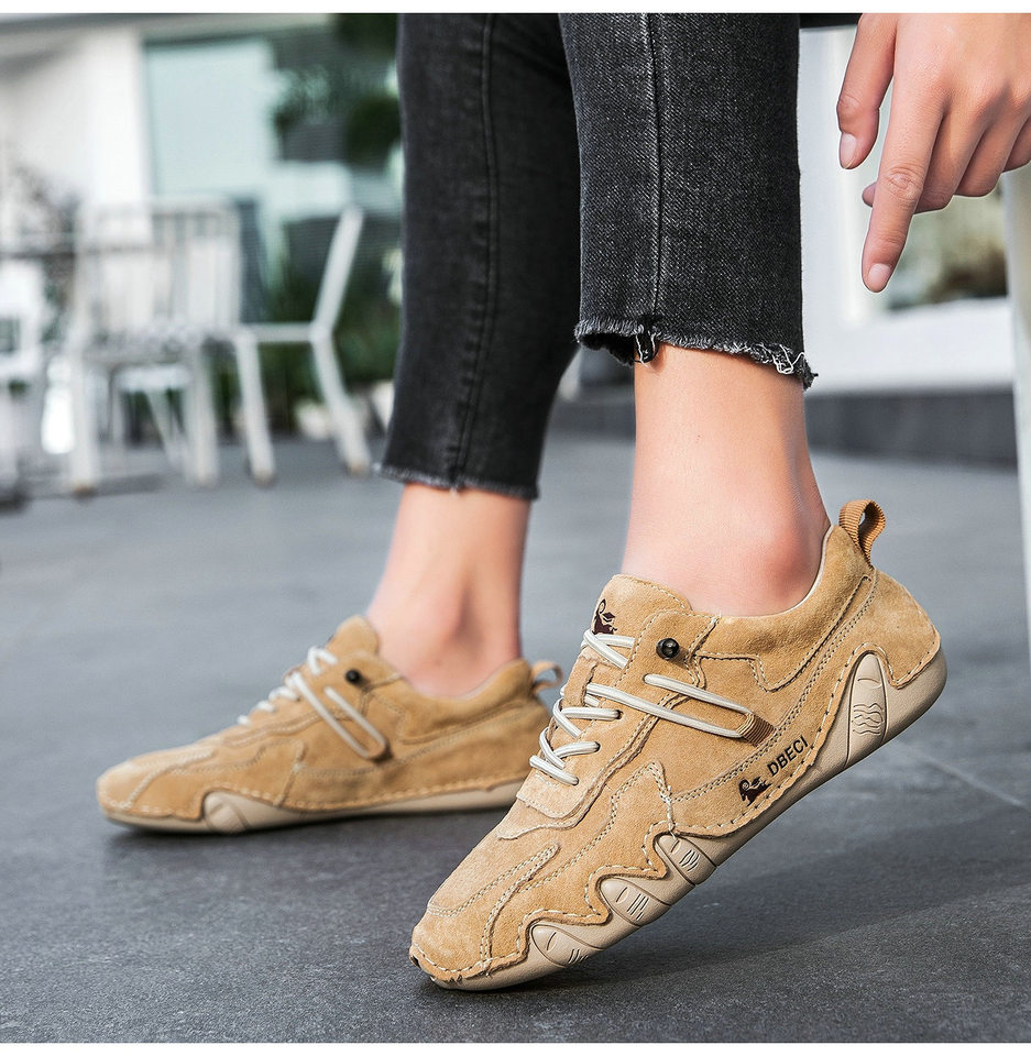 Giày thể thao da thật unisex cổ thấp mũi tròn, đế cao su, phong cách năng động — 662-3 mặt Da Màu Hồng, 662-3 mặt da màu cát, 662-3 mặt da màu nâu, 662-3 mặt da màu xám chi tiết 29