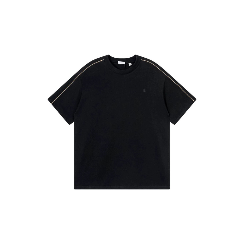 2025 Summer Shoulder Strap Ancient Pattern Embroidered Short Sleeve T-Shirt for Men and Women, Versatile Base Shirt, Half-Sleeve Tee