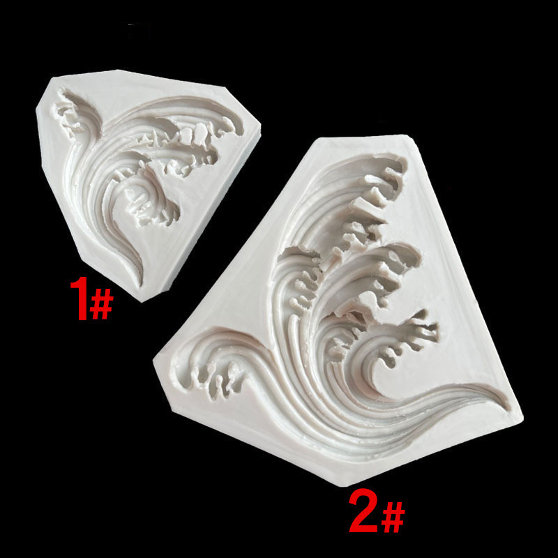 Nueva ola spray estilo chino chocolate hornear molde de silicona arcilla cerámica suave herramienta decoración la torta cumpleaños