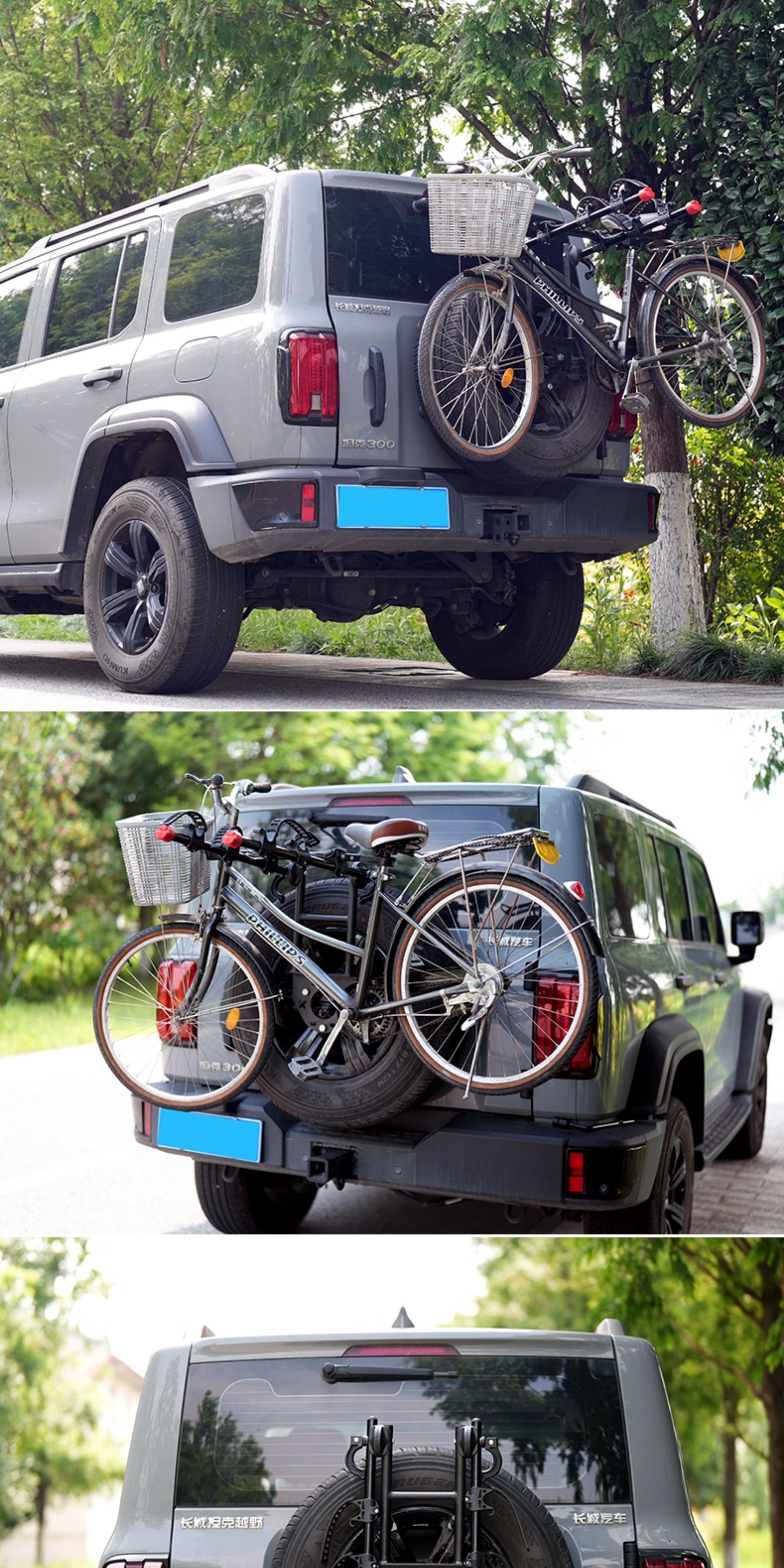 Tank 300 Bicycle Rack Rear Rack Wrangler Haval Raptor Dark Blue 318 Car Spare Tire Fixed Placement