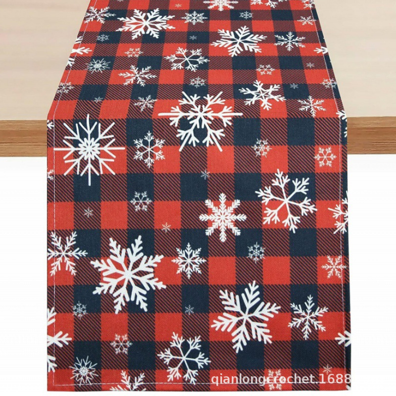 temujit クロスボーダー Amazon 新しいクリスマステーブルフラグ冬クリスマスプリントテーブルマットカスタマイズ可能|undefined