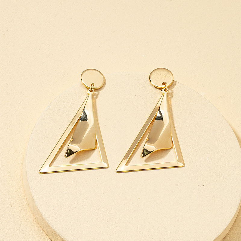 Metal Geometric Earrings display picture 3