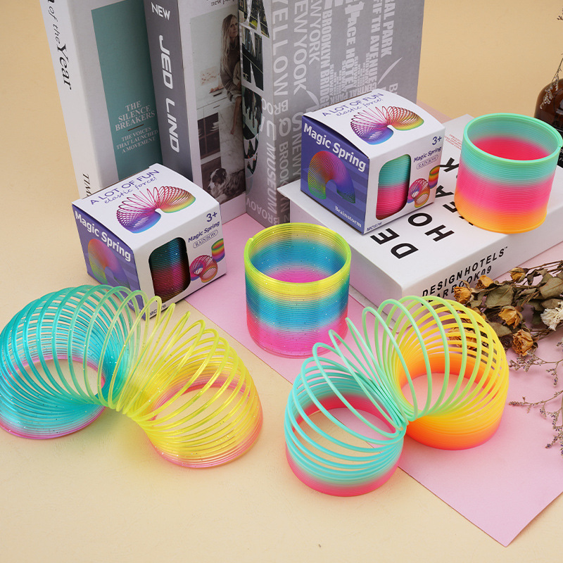 7,6*6 elástico Qixing Arco Iris círculo escuela supermercado Venta caliente juguetes fábrica directa jengle sola caja