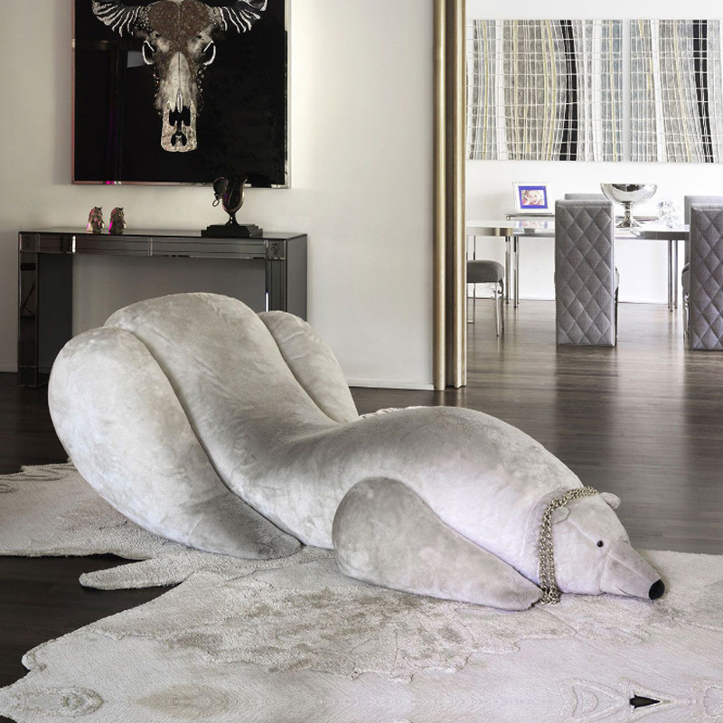 Luz de lujo hip Oso Polar sofá creativo salón balcón dormitorio diseñador red ocio sola silla sentado