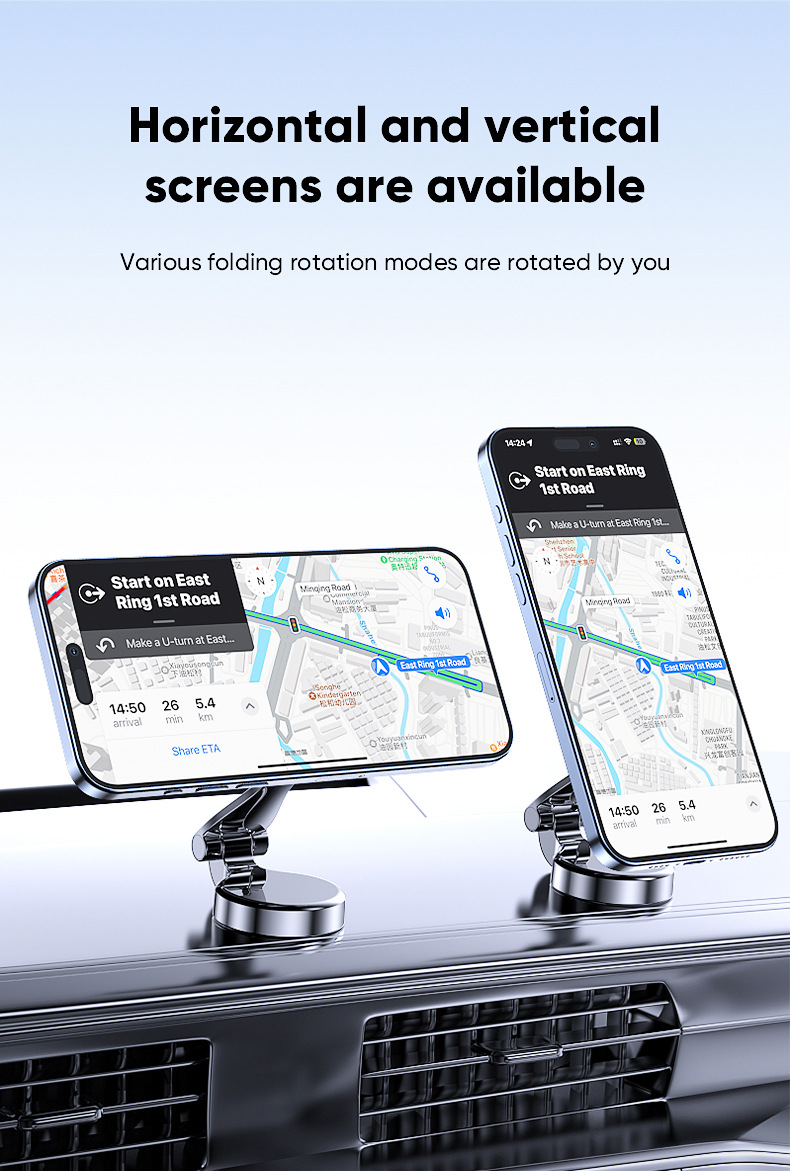 Magsafe Car Mobile Phone Holder Magnetic Mobile Phone New Car Supplies Foldableing 360 Navigation Mobile Phone Holder