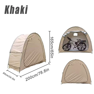 Dustproof Sunshade Mobile Canopy | Avtomobil dam çadırları - small-khaki-oxford-cloth-20080165cm-1-2-vehicles