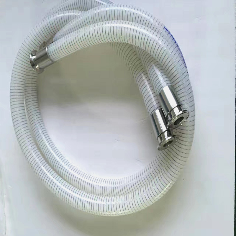 透明硅胶钢丝管铂金硫化药物输送管配卫生级接头