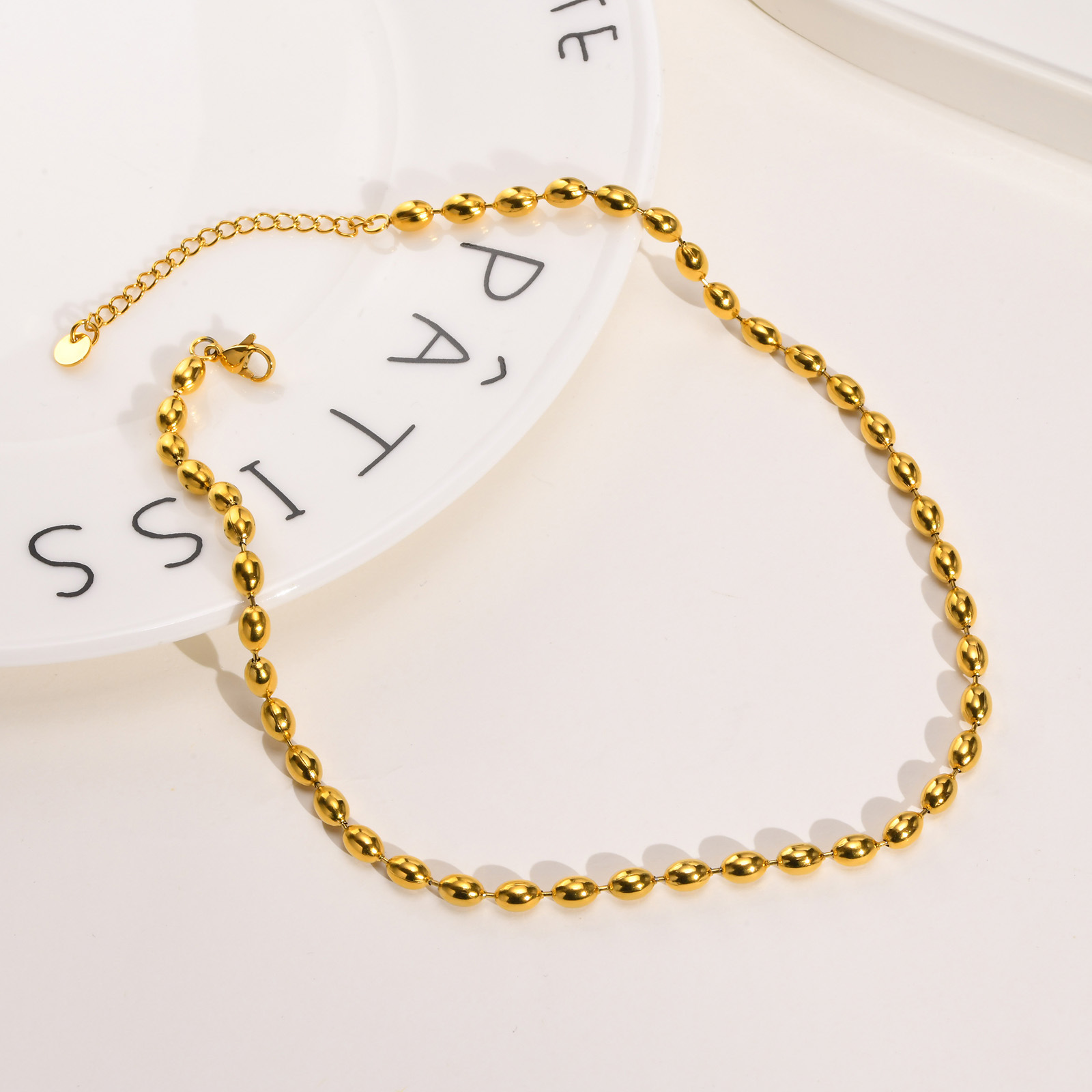 Fashion Solid Color Stainless Steel Necklace 1 Piece