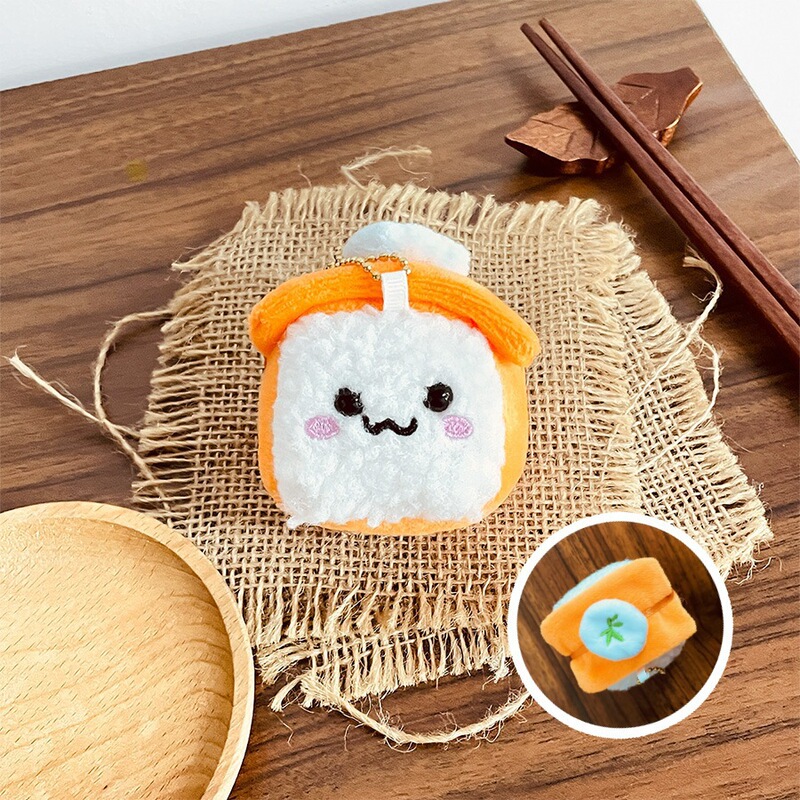 趣味のシミュレーションの食べ物のぬいぐるみのぬいぐるみのペンダントのキーホルダーのタコのサンドイッチの人形は牛の角のカバンの子供を賛美することができます。|undefined