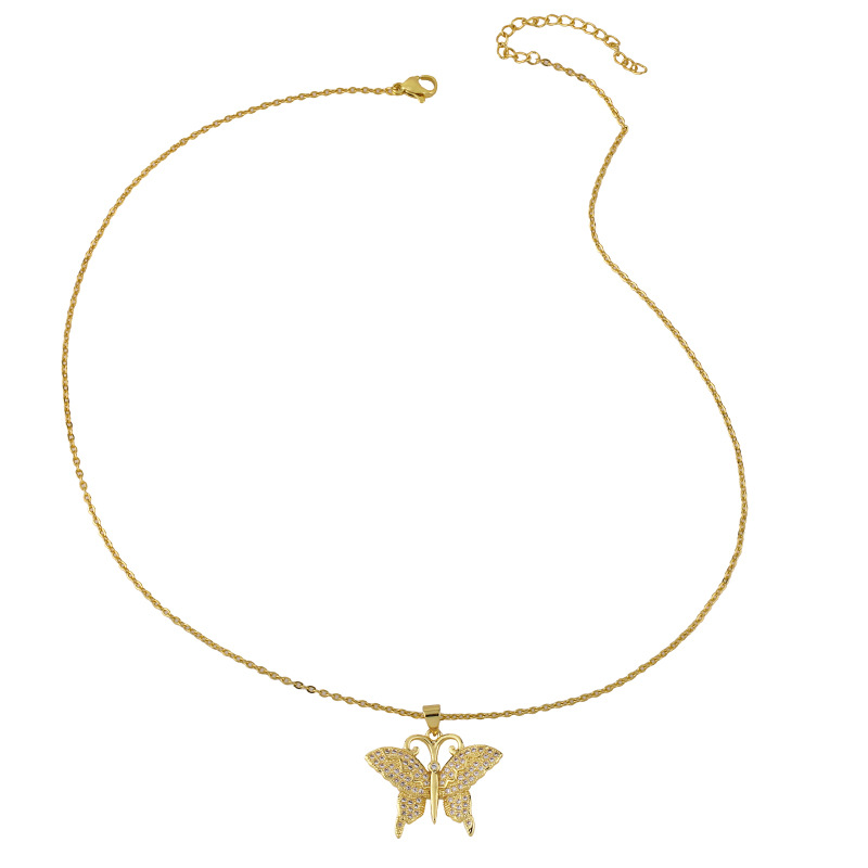 Fashion Butterfly Pendant Necklace display picture 6