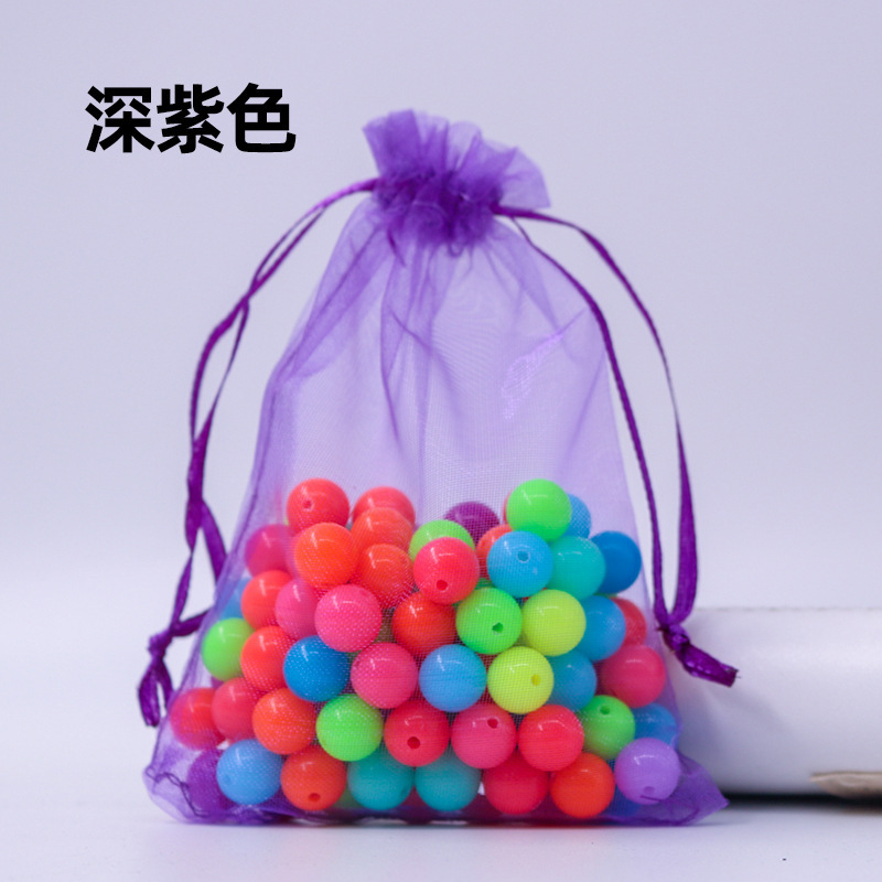 透明白色巾着袋糸袋通気性ジュエリーギフト収納包装袋化粧品包装網糸袋卸売り|undefined