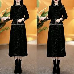 新しいベルベットは気質を厚くして冬のスカートは保温しています。
