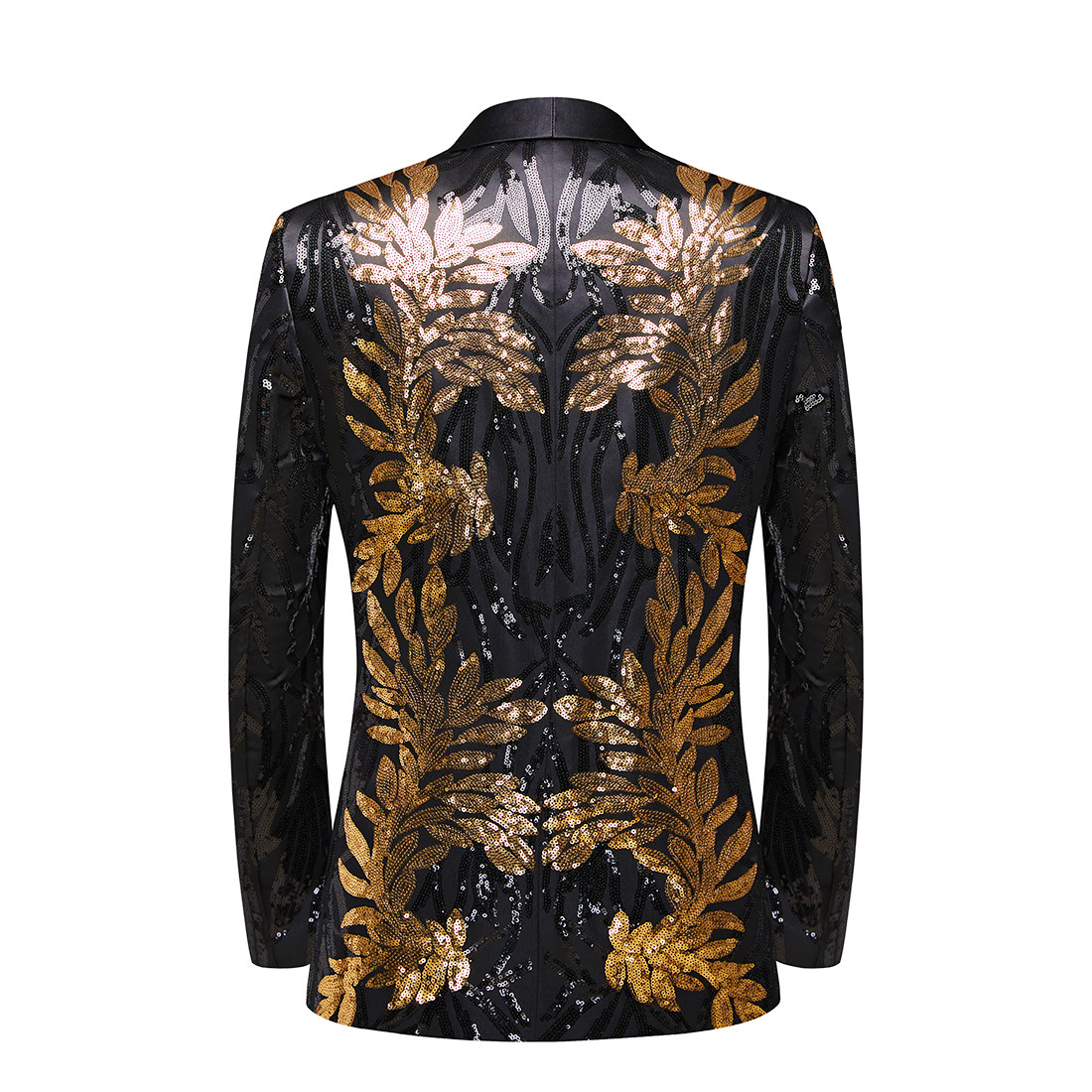 QFV507045555501<2 QFV507045555501<2 Men's High-Quality Gold Sequin Embellished Blazer Casual Suit Jacket Host Singer Performance Outfit_voghion.com