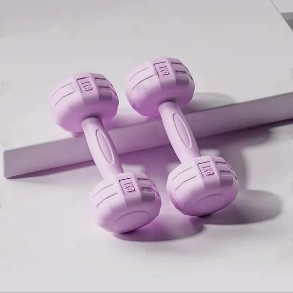Lady purple (Tire small dumbbells/Unslip) 2KG (1KG two) [Children and elderly]