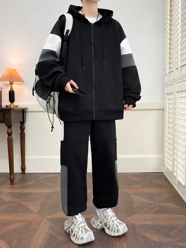 Trajes deportivos casuales juveniles primavera y otoño nuevos chaquetas encapuchadas de estilo masculino con ropa guapo