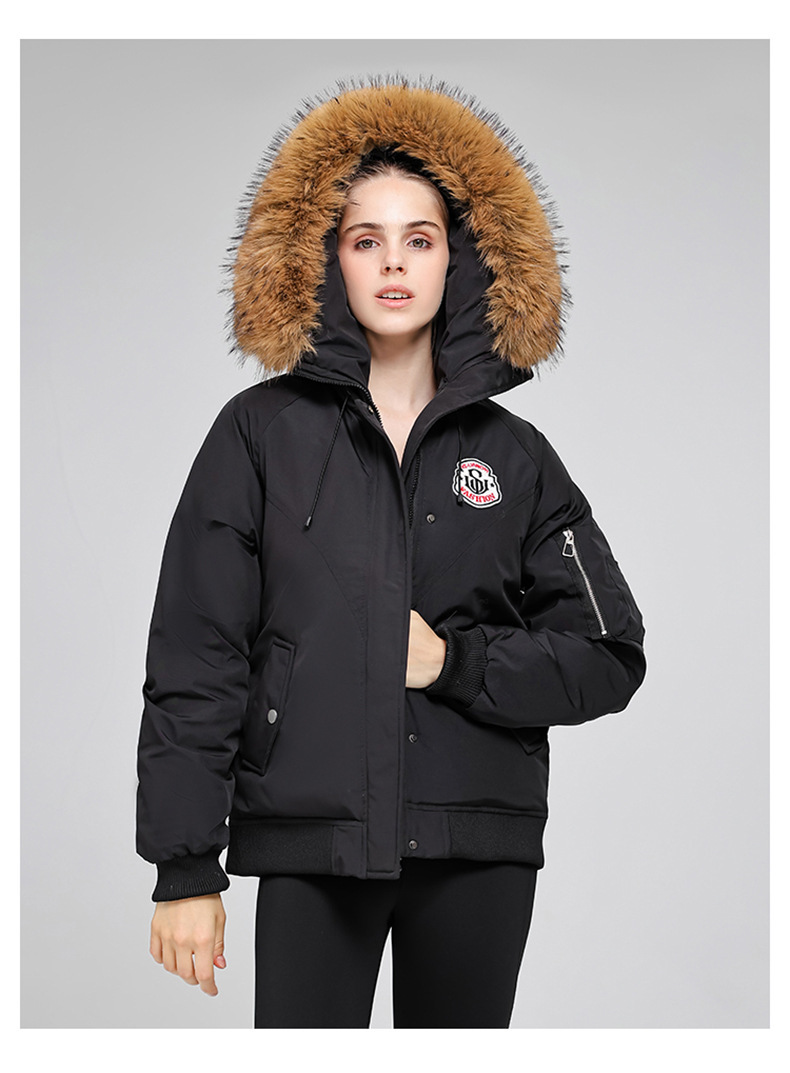 Wasserabweisende Pufferjacke für Herren/Damen – Wintermantel mit Kapuze und abnehmbarem Waschbärpelzbesatz (S-XXL) – Skifahren & Pendeln in der Stadt_voghion.com
