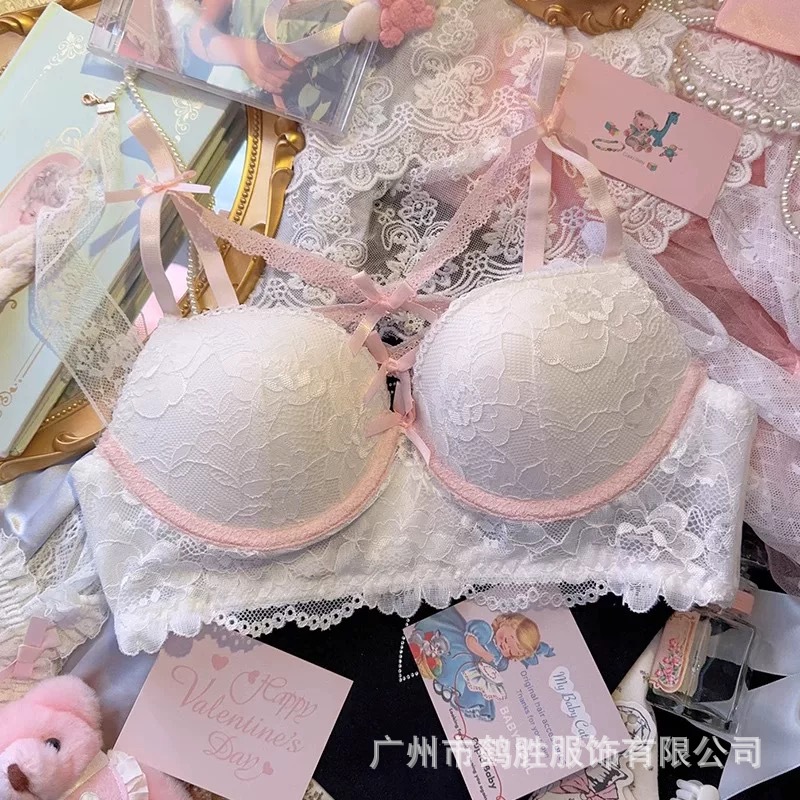 Ventas directas de fábrica comercio electrónico transfronterizo Sudeste de Asia Vietnam Tailandia damas burbujas encaje pecho pequeño recogido sujetador Tovin