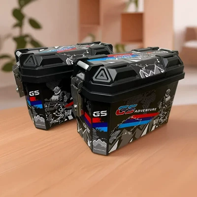 Drop-Resistant, Large Capacity, Electric car tail box - 36l-no-1-black-sticker-side-boxes-leather-lining-quick-release-tailstock-style-integrated-mounting-bracket