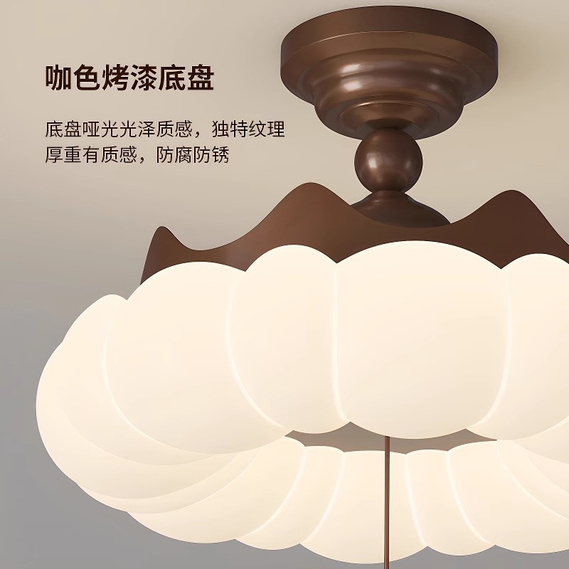 Lámpara de techo de dormitorio de estilo crema francés