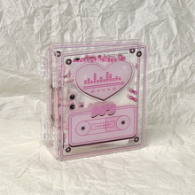 心动磁带无属性亚克力卡册一宫格活页少女心追星小卡diy收集册