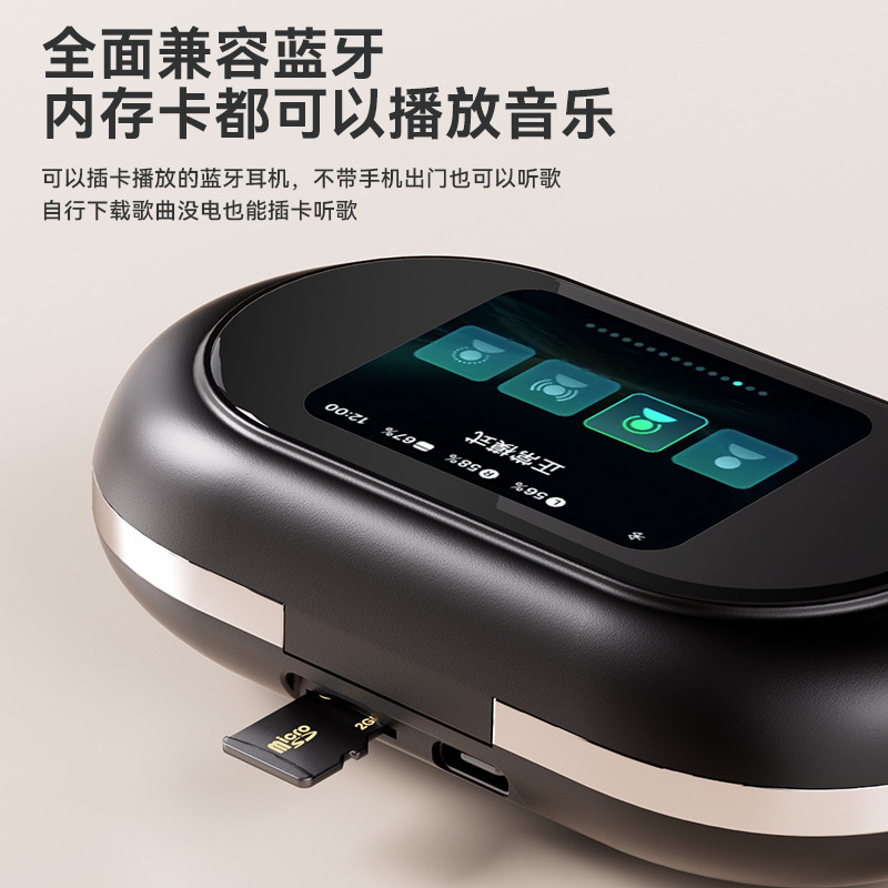 新款Q39Pro插卡MP3蓝牙耳机无线开放式彩屏挂耳降噪运动手机通用|undefined