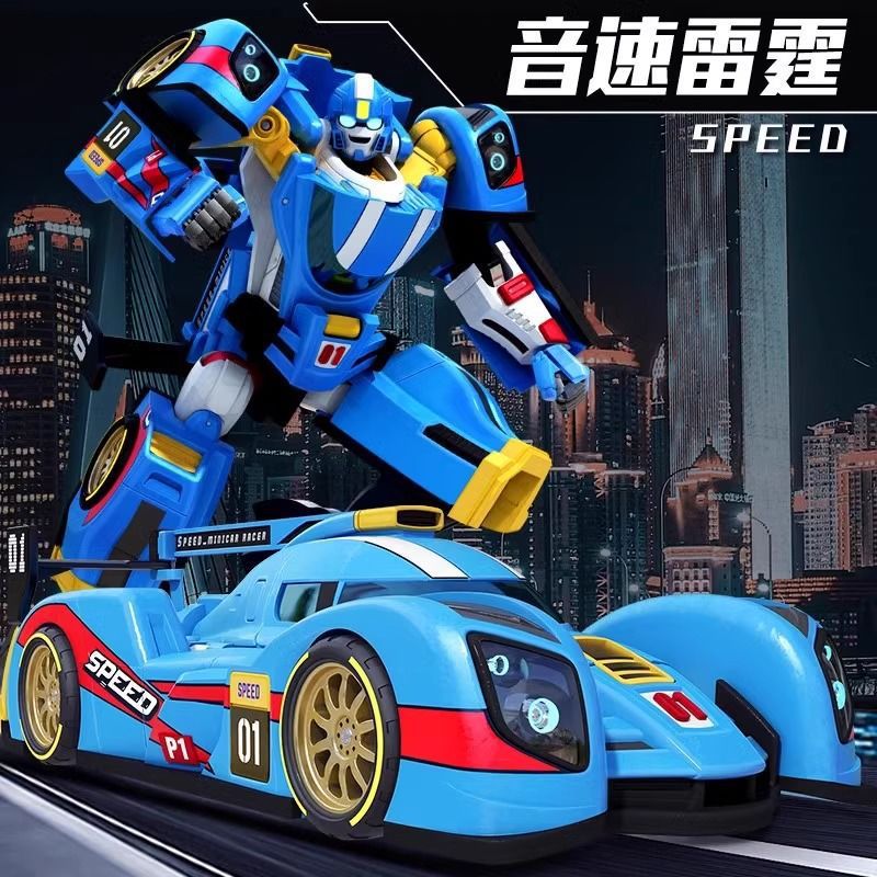 Brand New Tobot Mecha Warrior Transforming Robot Sonic Train Thunder Revival Children's Toy for Boys Spring Festival Gift