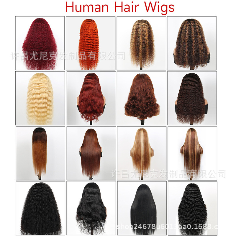 Real Human Hair Lace Wig 13X4 4X4 5X5 13X6 Human Hair Wig Lace Wig Foreign Trade Wig