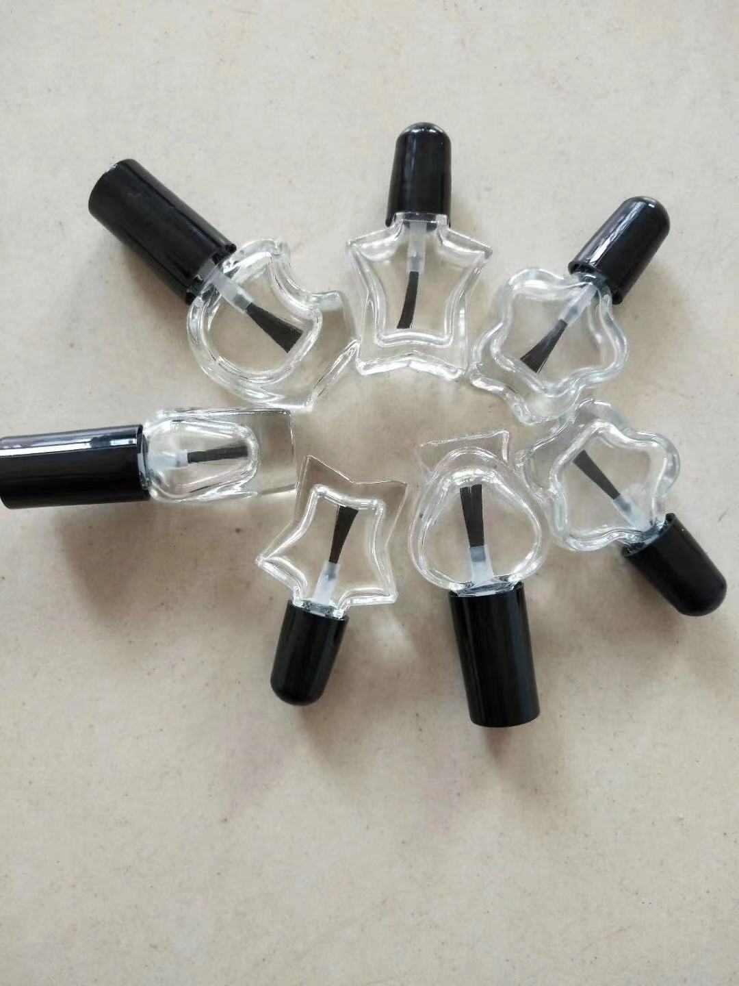 Botellas Vidrio para Esmalte 5–15 ml — Con Brocha (Transparente)