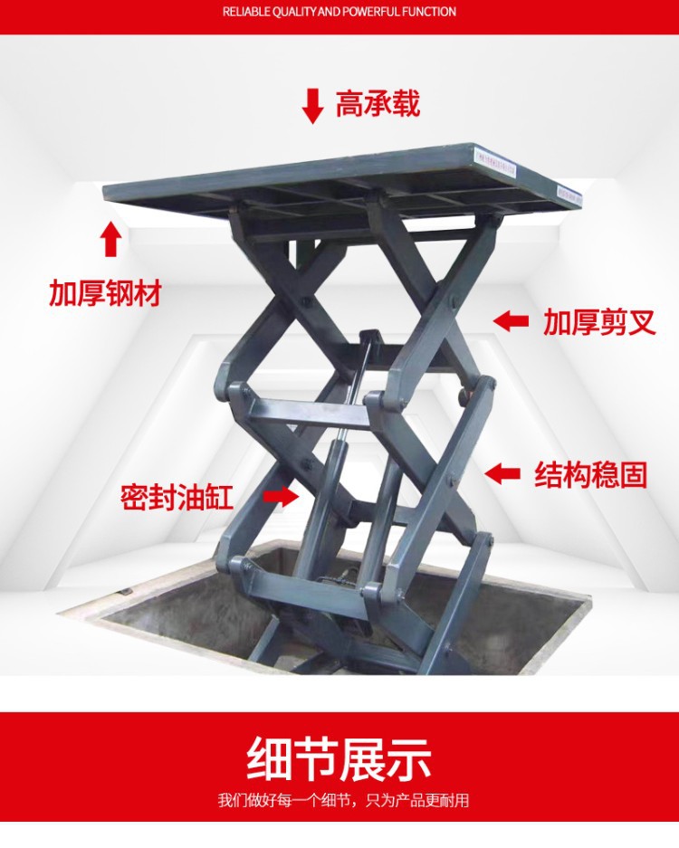 Vehicle-Mounted Fixed Scissor-Type Electric Hydraulic Trailer Lift, Elevated Mobile Small Self-Lifting Platform