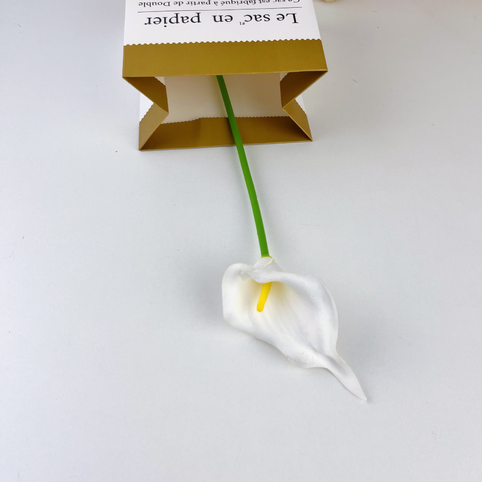 흰색 바탕에 노란색 심