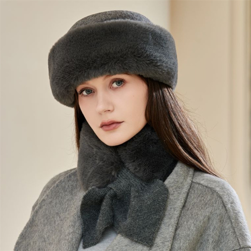 Gorro ushanka y cuello térmico para hombre peluche invierno_voghion.com