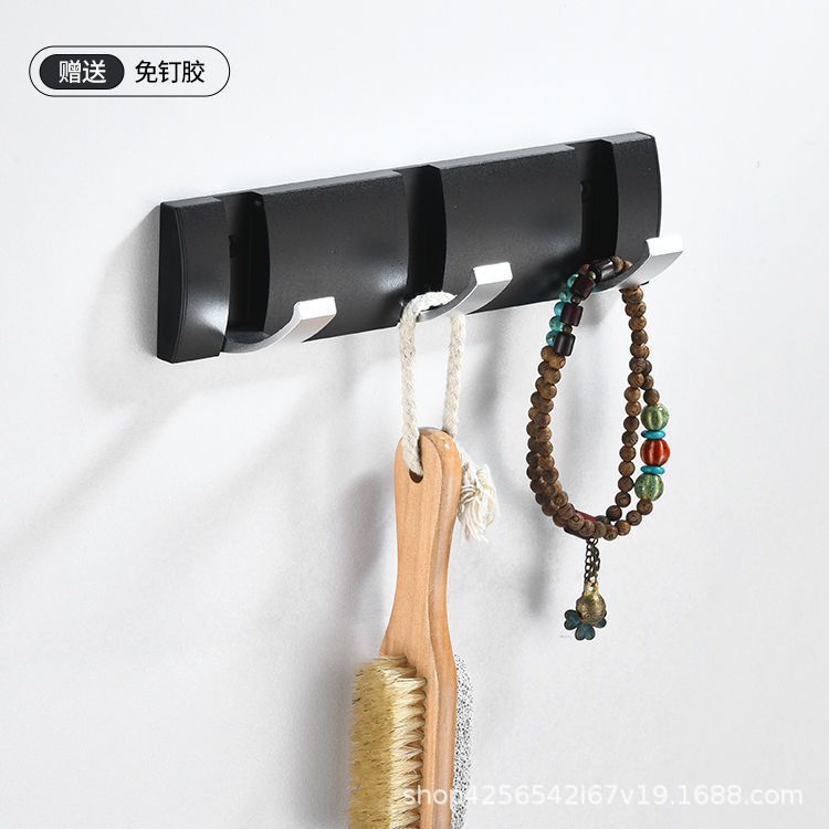 Gancho de ropa invisible creativo de aluminio espacial gancho de ropa de pared gancho de ropa sin perforar