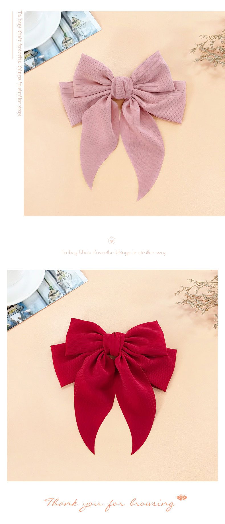 Korean Bow Hairpin Chiffon Double Spring Clip Fashion Hairclip display picture 4