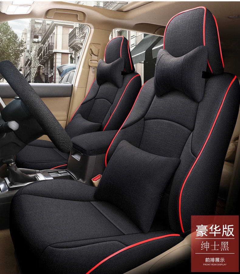 [Cross-Border] Toyota 4Runner 11-24 Prado Linen Seat Cover Full Surround Car Seat Cushion