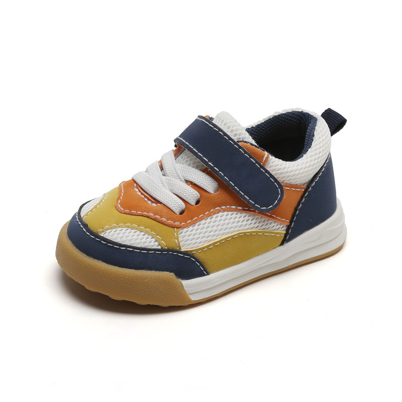 Xiaoxiao 2022 otoño nuevos zapatos de bebé 1-3 años de edad de doble malla zapatos de bebé de fondo suave antideslizante anti-colisión zapatos de niño