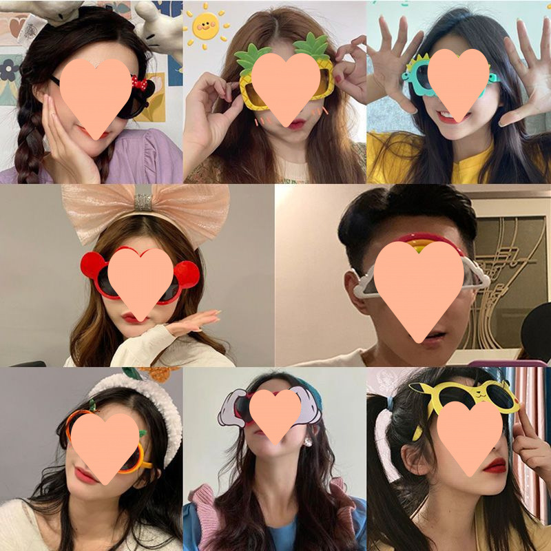 Divertido gafas de sol bodas damas de honor fotos accesorios de boda fiesta de cumpleaños gafas de escultura de arena gafas en línea gafas extrañas