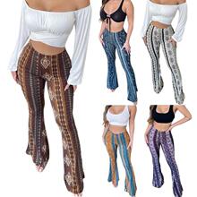 Y 59630 Bohemian High Stretch Flare Pants �������Ǹߵ�΢����