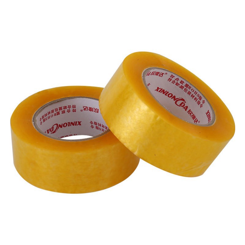 Cinta transparente al por mayor de comercio electrónico cinta de embalaje expreso cinta de sellado amarilla caja completa de sellado de tela adhesiva cinta adhesiva alta