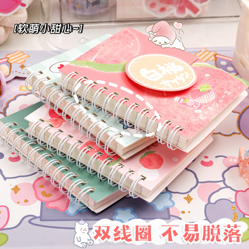 Velcro buckle pocket notebook portable cartoon coil small notebook student portable notebook for homework notes coil notebook