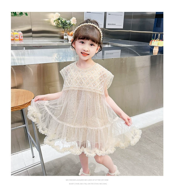 Pearl collar sequin skirt