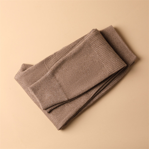 Winter Pure Wool Thick Wool Pants Unisex Warm Loose Plus Size High-Waist Outerwear with Underline Comfort