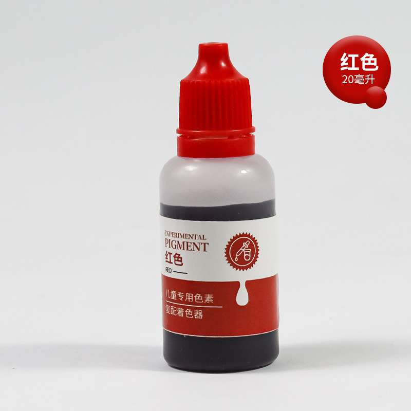 20ml experimento científico infantil soluble en agua colorante de grado alimenticio agua aceite de goma pasta pigmento jabón tóner manual