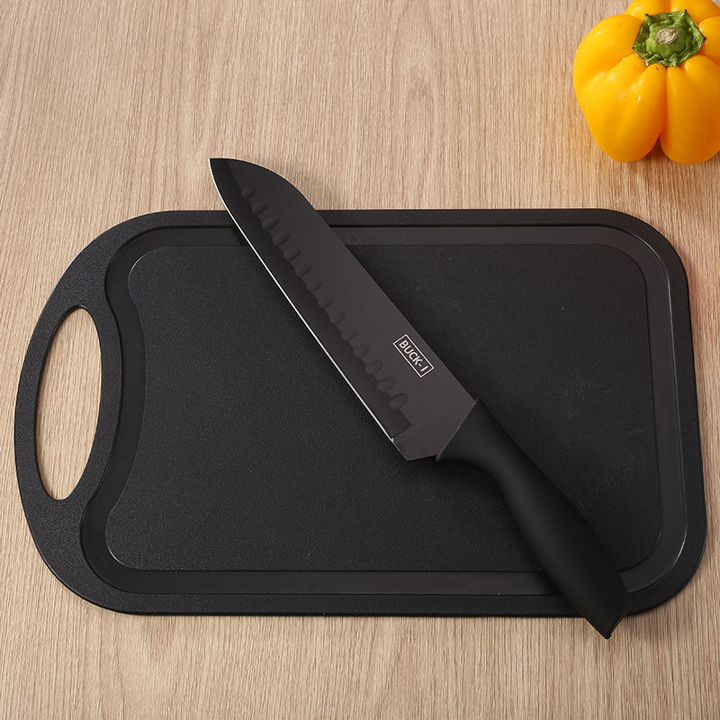 Juego de cuchillos de cocina, complemento alimenticio, cuchillo de fruta, juego de tres piezas, cuchillo de cocina de acero inoxidable, tabla de cortar, juego completo de cuchillos dos en uno