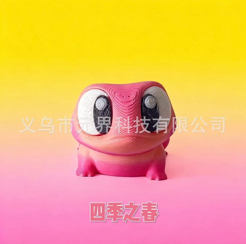 国境を越えた人気のTEMU3Dプリントのかわいい大きな目のカエル全身関節可動シミュレーションペットモデルおもちゃ|undefined